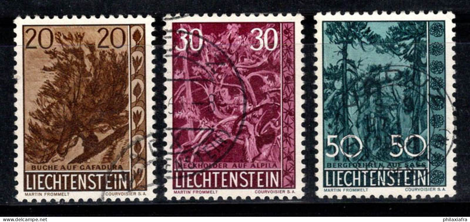 Liechtenstein 1960 Mi. 399-401 Oblitéré 100% Arbres, Flore - Gebraucht