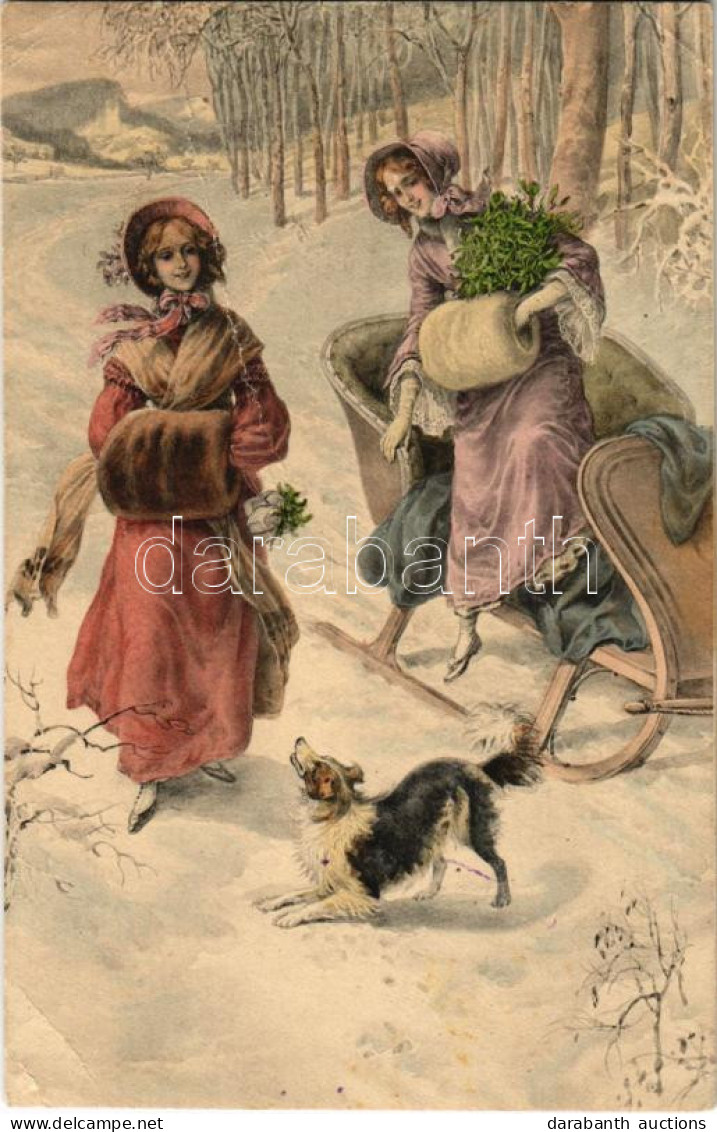 * T3 Lady Art Postcard With Dog. M. Munk Vienne Nr. 791. (fa) - Non Classificati