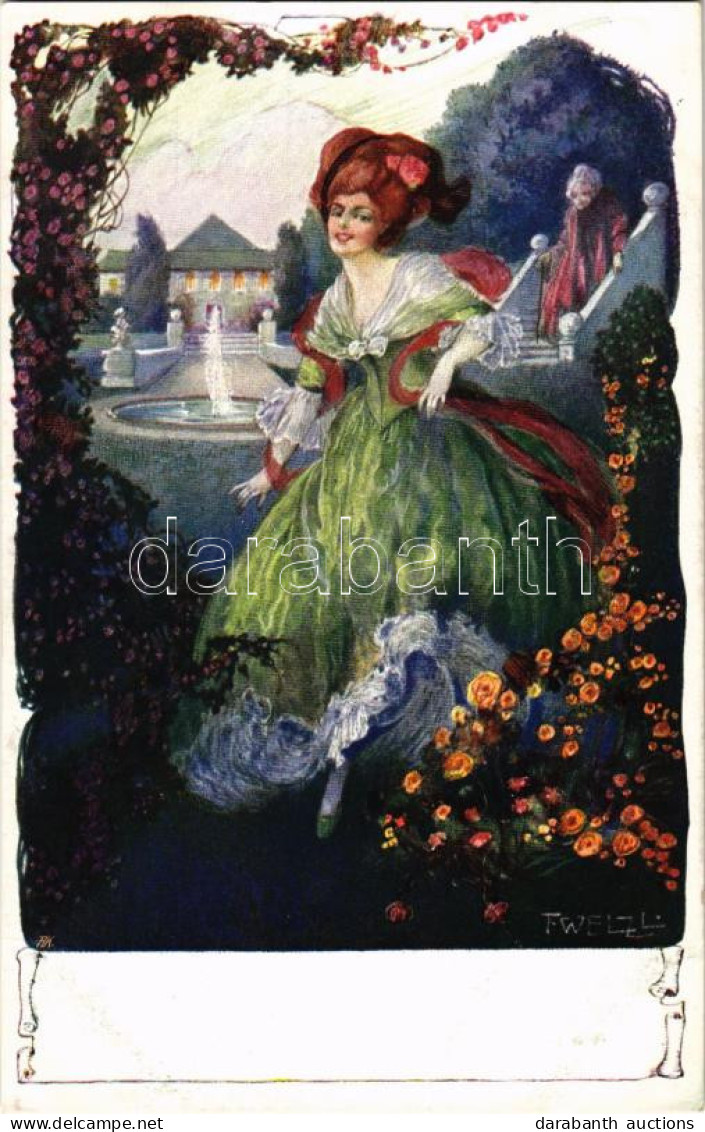 ** T2/T3 Lady Art Postcard. B.K.W.I. 590-5. S: Welzl - Ohne Zuordnung