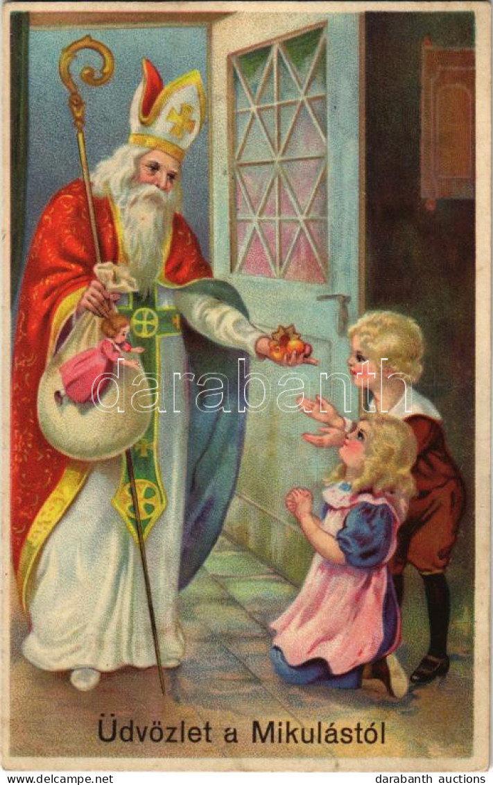 * T3 Üdvözlet A Mikulástól / Saint Nicholas Greeting. Litho (fl) - Ohne Zuordnung