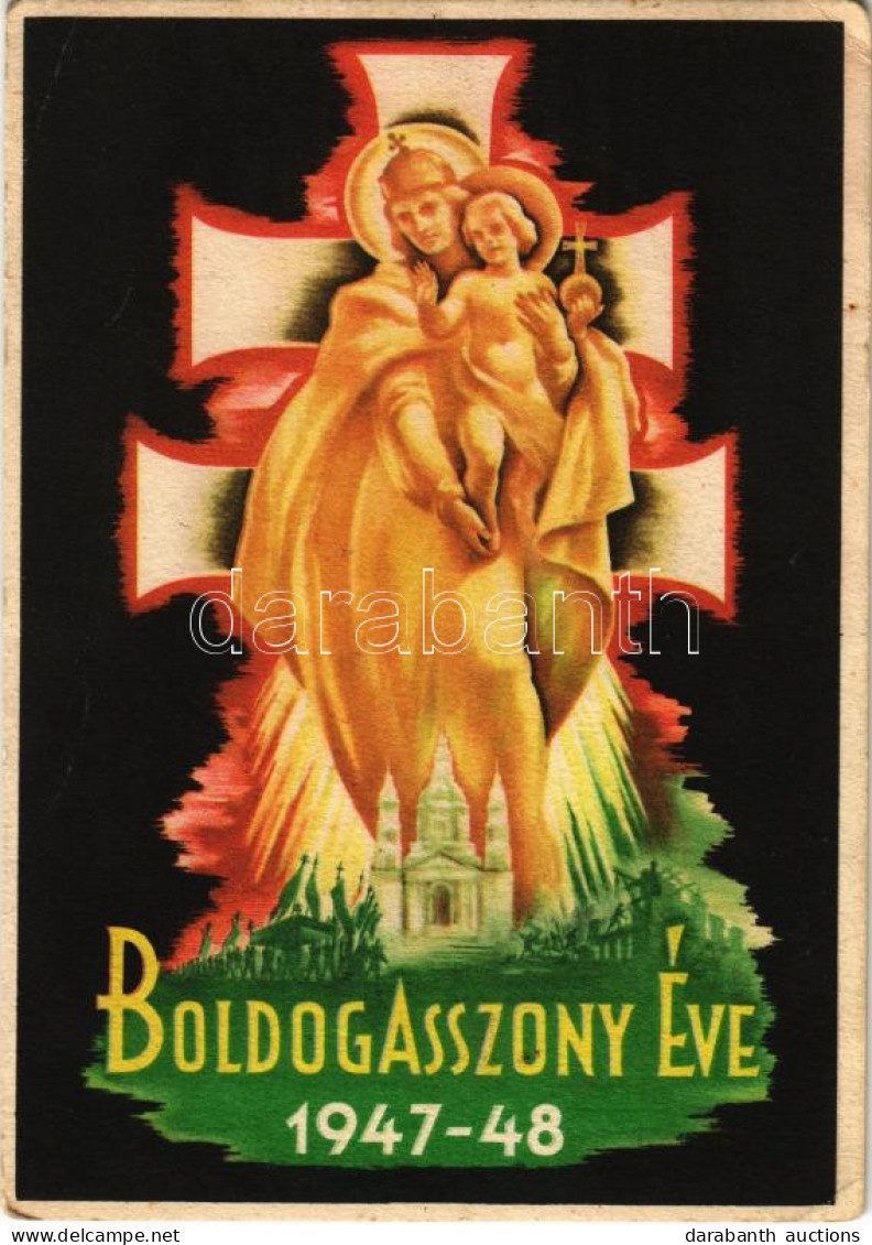 T3 1947-48 Boldogasszony Éve; Actio Catholica / The Year Of Blessed Virgin Mary (EB) - Non Classés