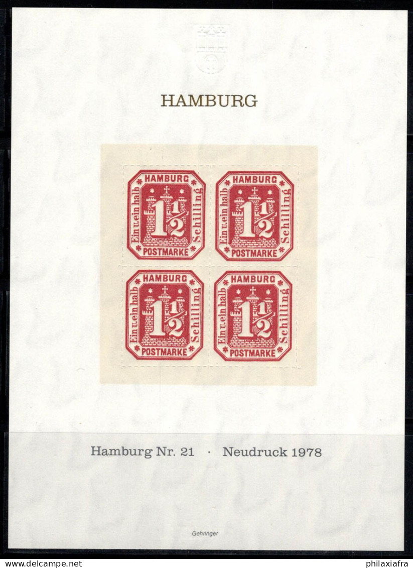 Hambourg 1981 Mi. 21 Bloc Feuillet 100% Neuf ** Spécial,Chiffrement,Réimpression En '78 - Hamburg (Amburgo)