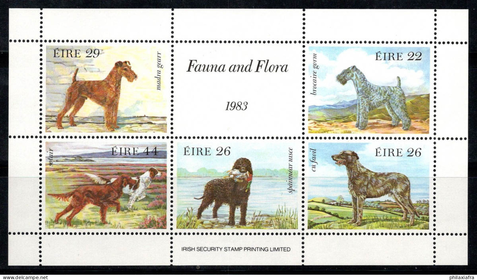 Irlande 1983 Mi. Bl.4 Bloc Feuillet 100% Neuf ** Chiens Irlandais - Blocks & Sheetlets