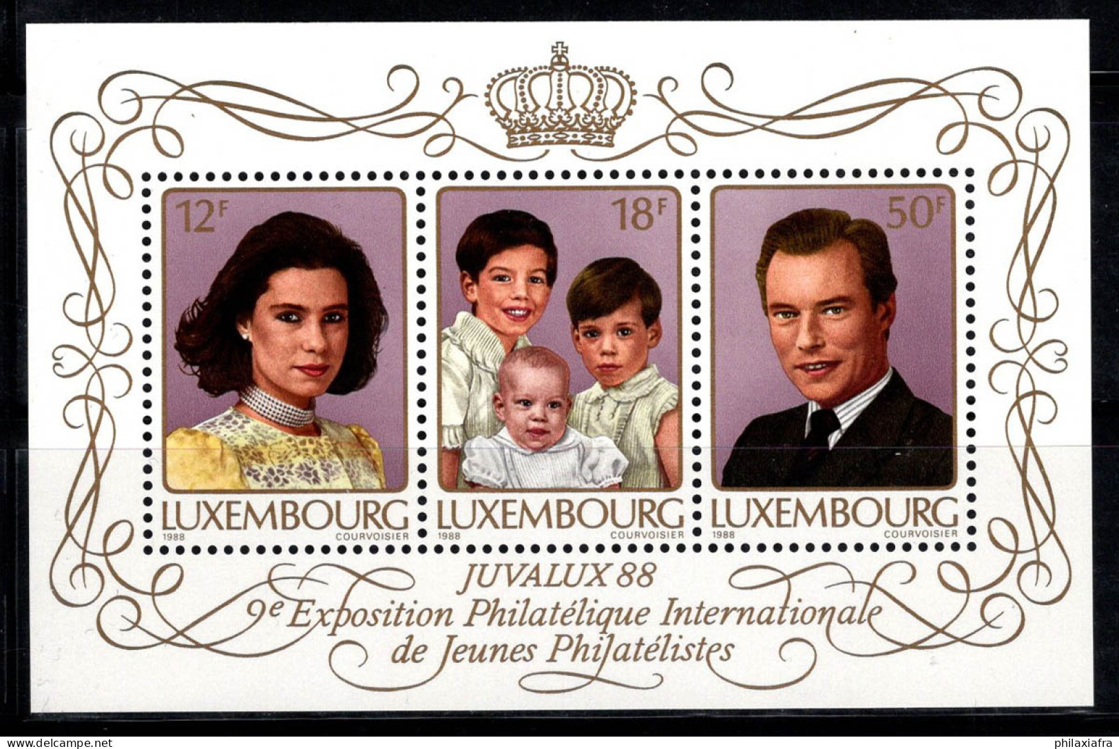 Luxembourg 1988 Mi. Bl.15 Bloc Feuillet 100% Neuf ** Princes, Grand-Duc Henri... - Blokken & Velletjes