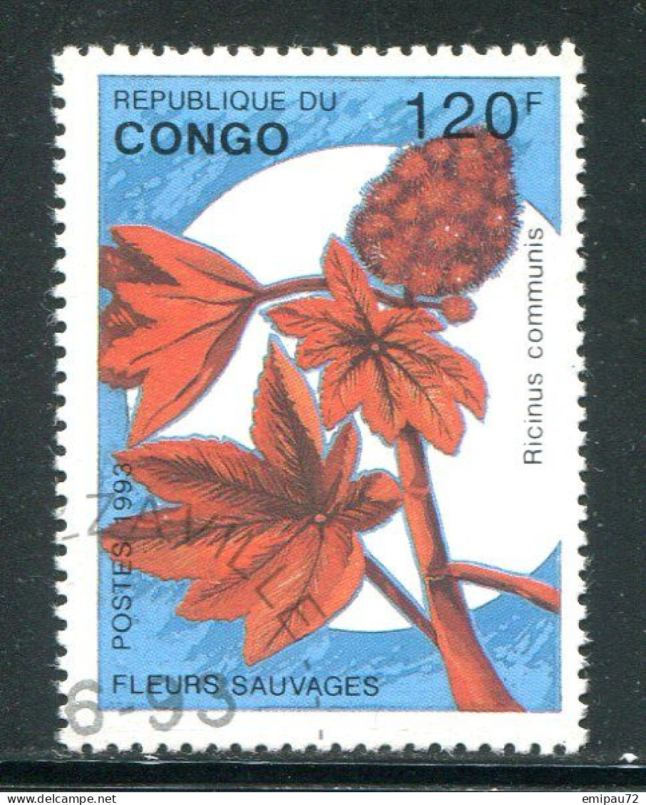 CONGO- Y&T N°984- Oblitéré (fleurs) - Usados