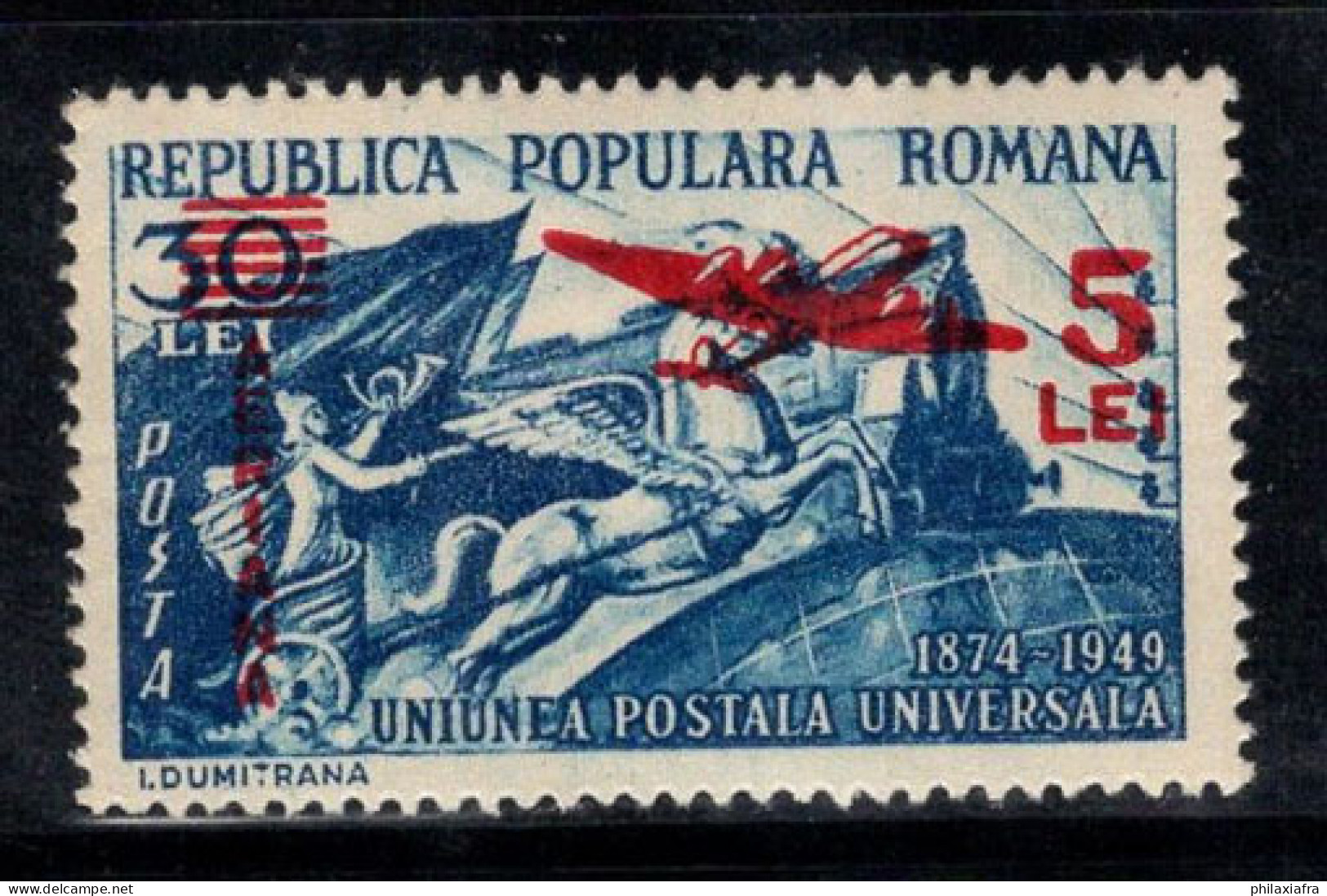 Roumanie 1949 Mi. 1366 Neuf ** 80% Poste Aérienne 5 L, AVIONS - Ungebraucht