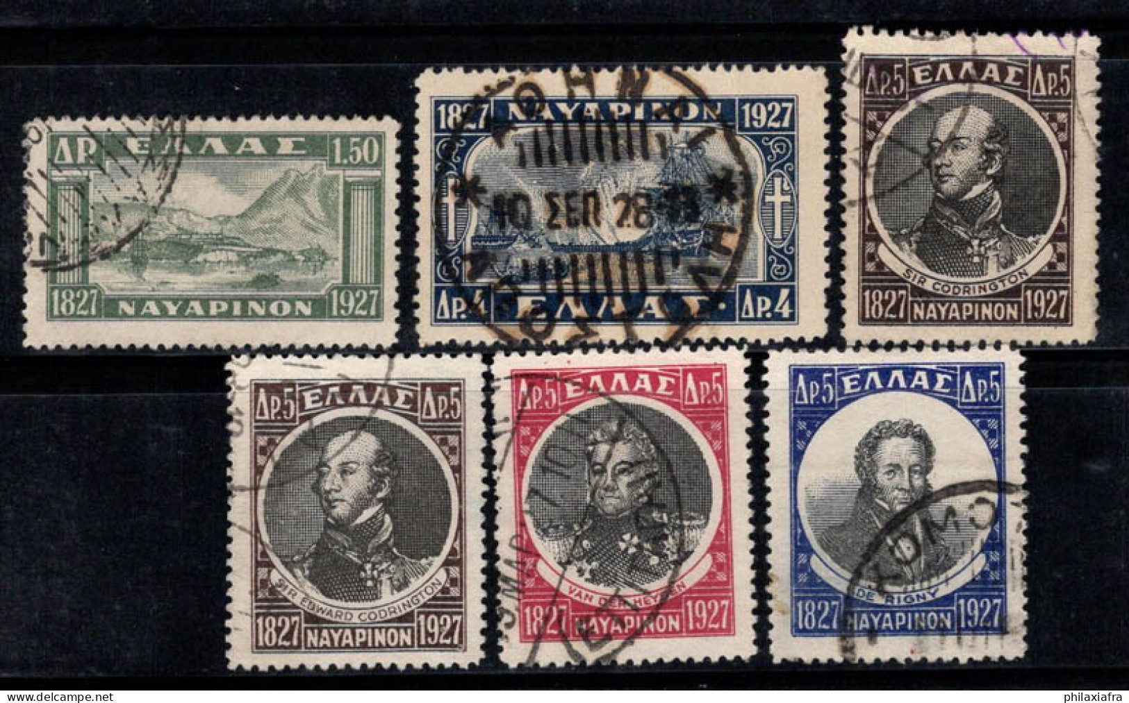 Grèce 1927 Mi. 321-326 Oblitéré 100% Navarino, Célébrités - Used Stamps