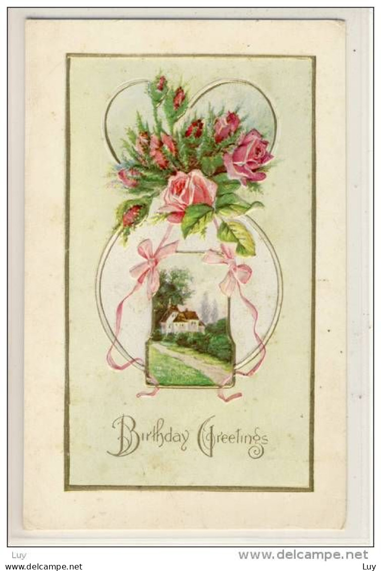 BIRTHDAY - With All Good Wishes 1909 , Embossed Card - Geburtstag