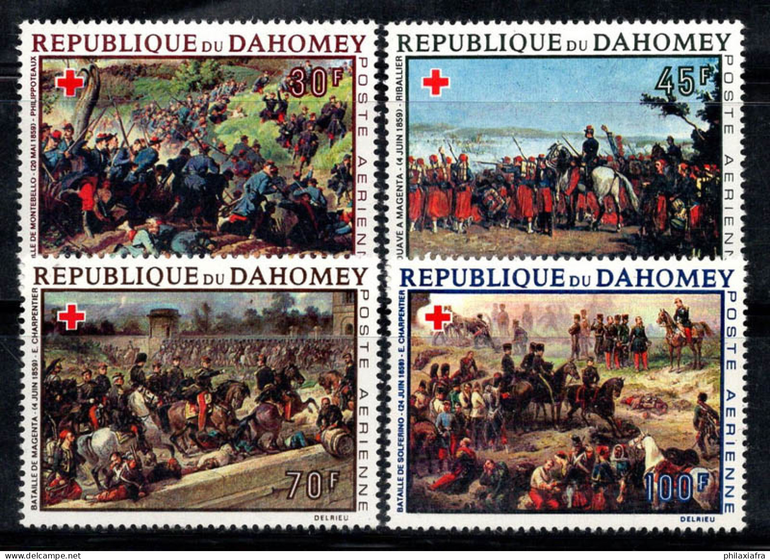 Dahomey 1968 Mi. 352-55 Neuf ** 100% Poste Aérienne Peintures De Batailles - Altri - Africa