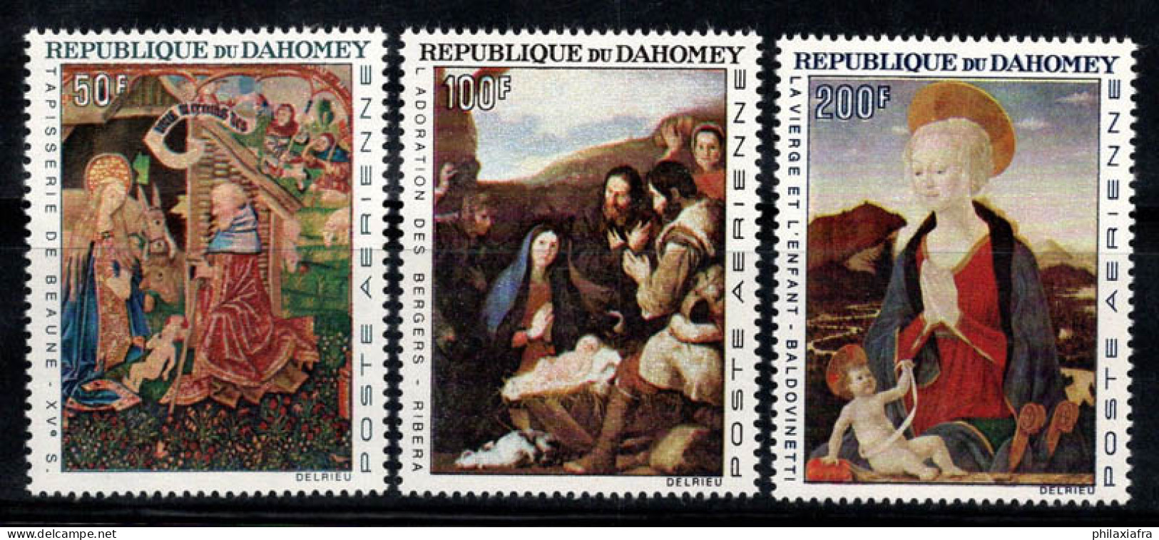 Dahomey 1966 Mi. 293-95 Neuf ** 100% Poste Aérienne Noël, Peintures - Altri - Africa