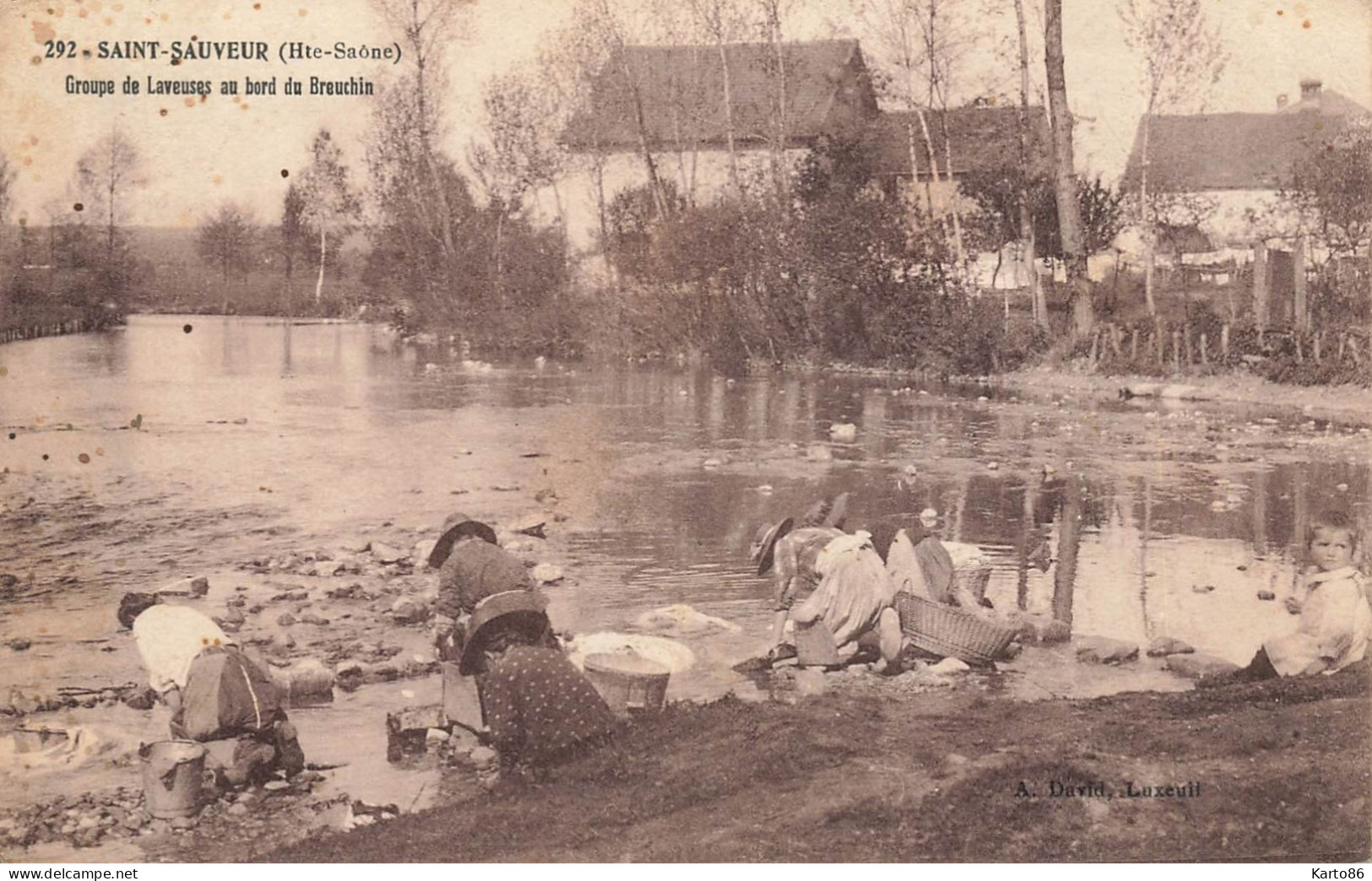 St Sauveur * Groupe De Laveuses Au Bord Du Breuvhin * Village Lavoir Lavendières Blanchisseuses - Saint-Sauveur