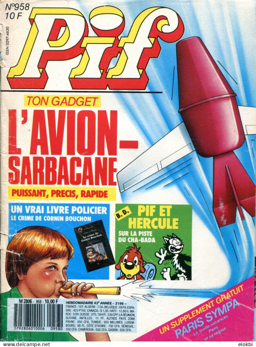 Pif Gadget N°958 D'août 1987 - Pif Gadget