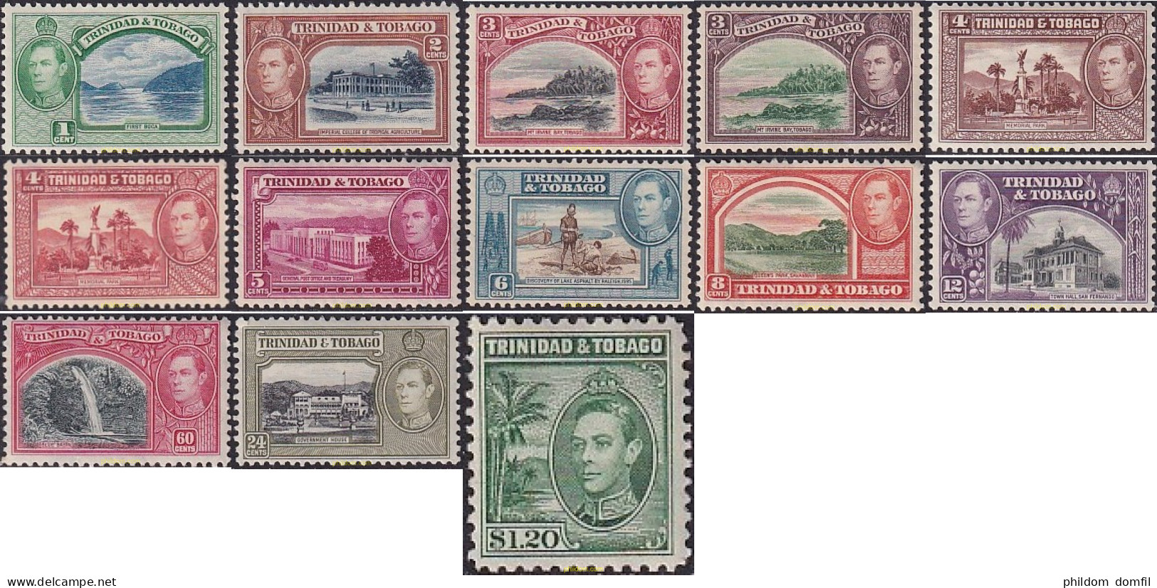 722705 MNH TRINIDAD Y TOBAGO 1938 SERIE BASICA - Trinidad & Tobago (...-1961)