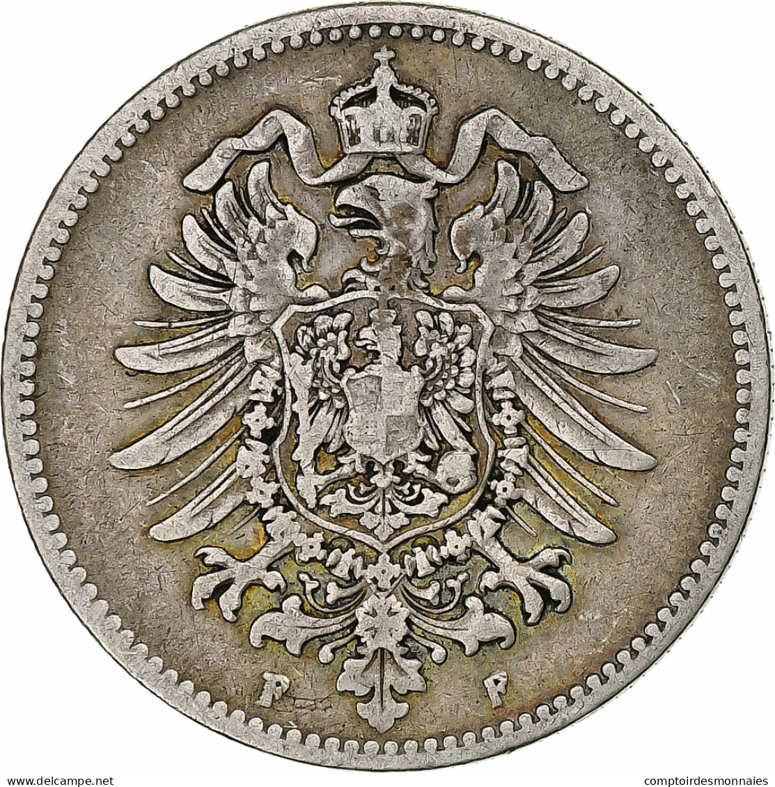 Empire Allemand, Wilhelm I, Mark, 1886, Stuttgart, Argent, TB, KM:7 - 1 Mark