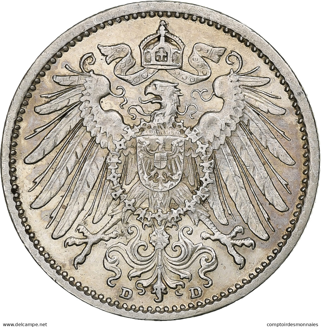 Monnaie, GERMANY - EMPIRE, Wilhelm II, Mark, 1909, Munich, TTB+, Argent, KM:14 - 1 Mark