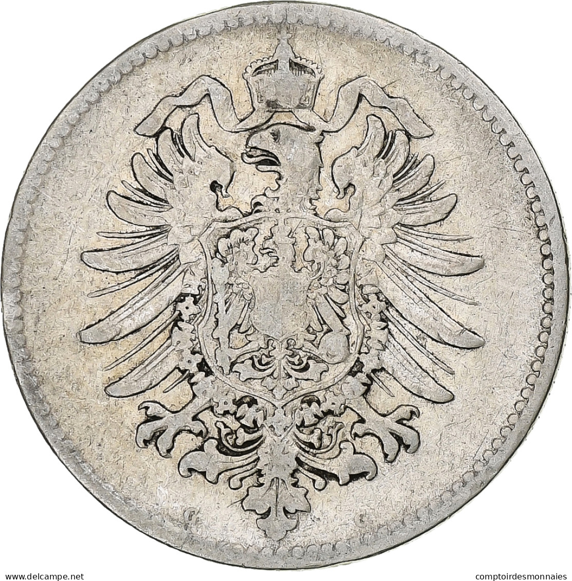 Empire Allemand, Wilhelm I, Mark, 1885, Karlsruhe, Argent, TB+, KM:7 - 1 Mark