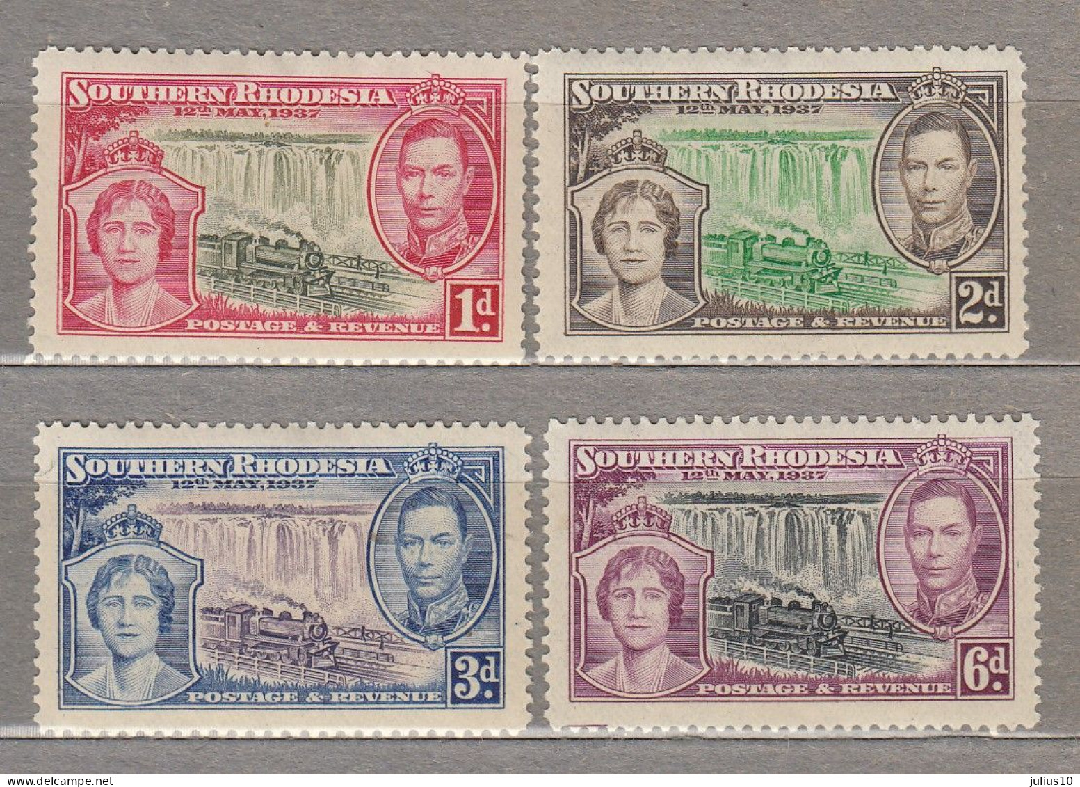 SOUTHERN RHODESIA 1937 Coronation Train MLH #34430 - Zuid-Rhodesië (...-1964)