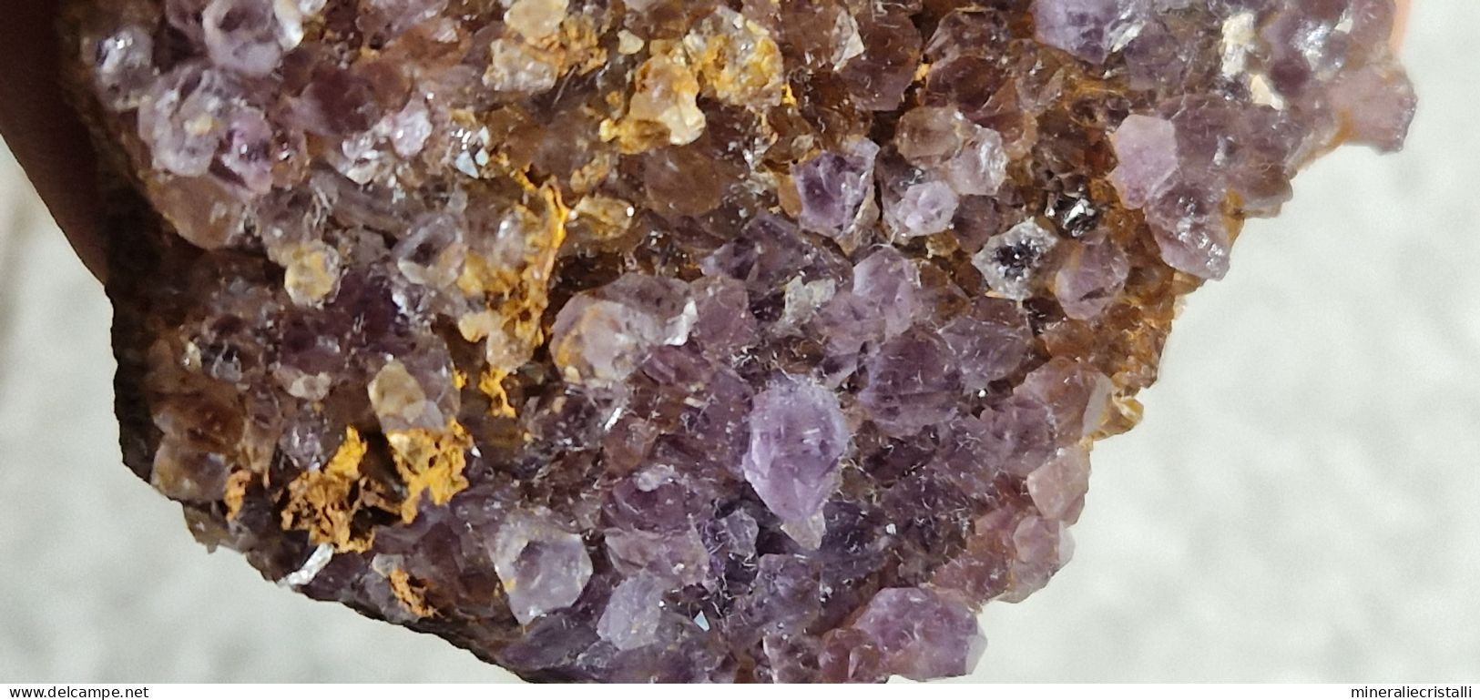 Minerali Toscani Drusa Di Ametista Rara Dalla Miniera Di Vetulonia Grosseto Italia 64,77gr - Minéraux