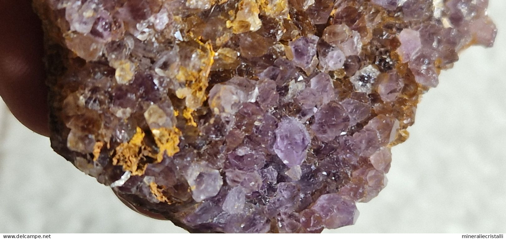 Minerali Toscani Drusa Di Ametista Rara Dalla Miniera Di Vetulonia Grosseto Italia 64,77gr - Mineralien