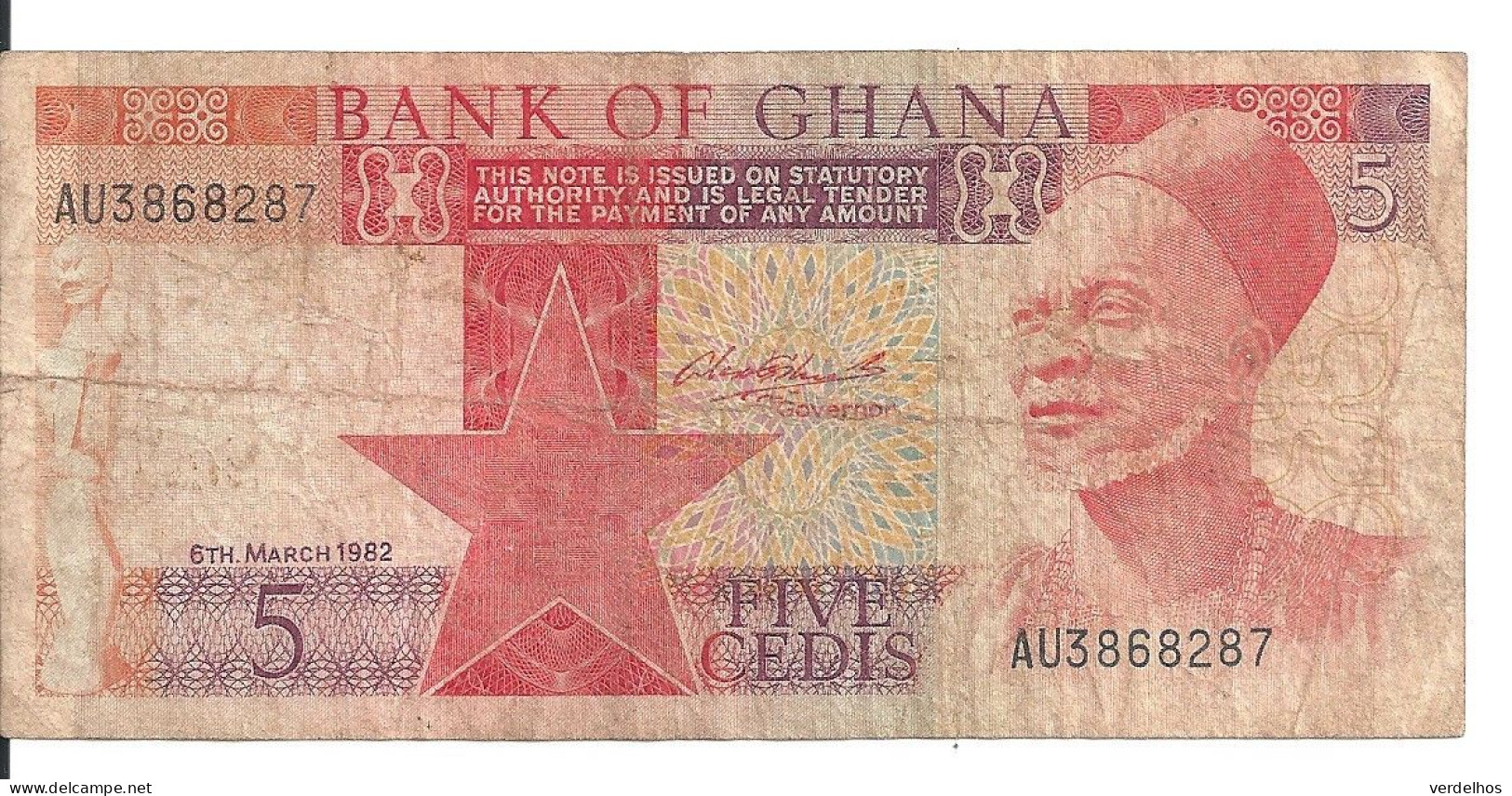 GHANA 5 CEDIS 1982 VF P 19 C - Ghana
