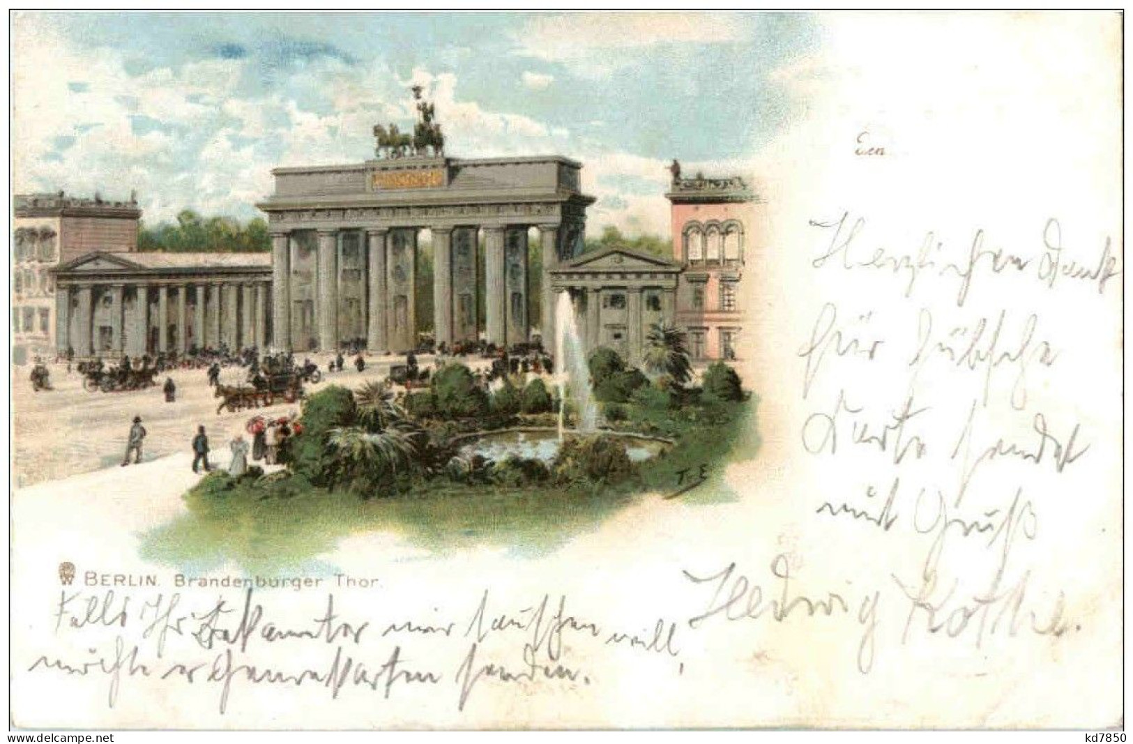 Berlin - Brandenburger Thor Litho - Porte De Brandebourg