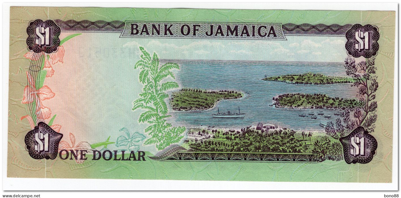JAMAICA,1 DOLLAR,L.1960 ( 1976 ),P.59b,AU-UNC - Jamaica