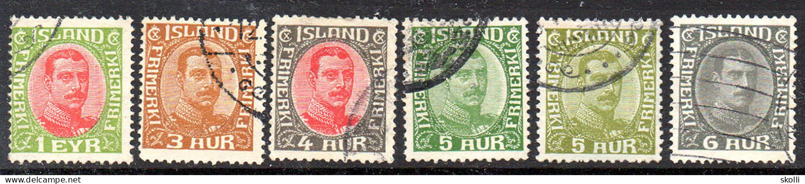 SWEDEN. 1979-96. WALLTEXTIL. FISICELAND. 1920-22. Chr. X. Broken Line. - Used Stamps