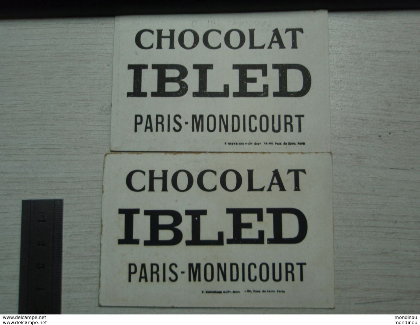 2 Chromos Chocolat  IBLED Paris - Mondicourt -   Les Glaneuses Et Les Enfants D'Edouard IV - Ibled