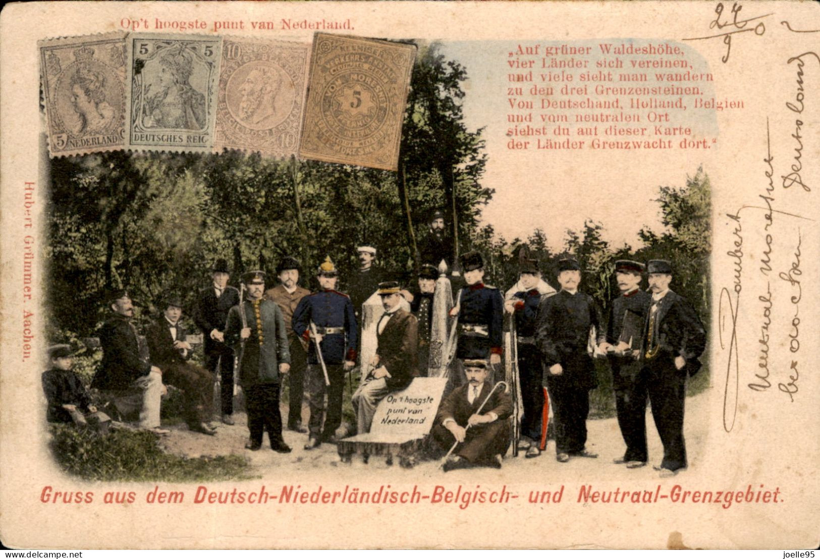 Vaals - Vierlandenblick - Douane - Vierlandenpunt - Neutraal Gebied - Tram - 1900 - Vaals