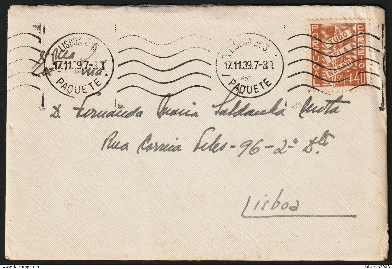 Marcofilia - Postmark PAQUETE -|- Cover - 1939 - Marcofilia