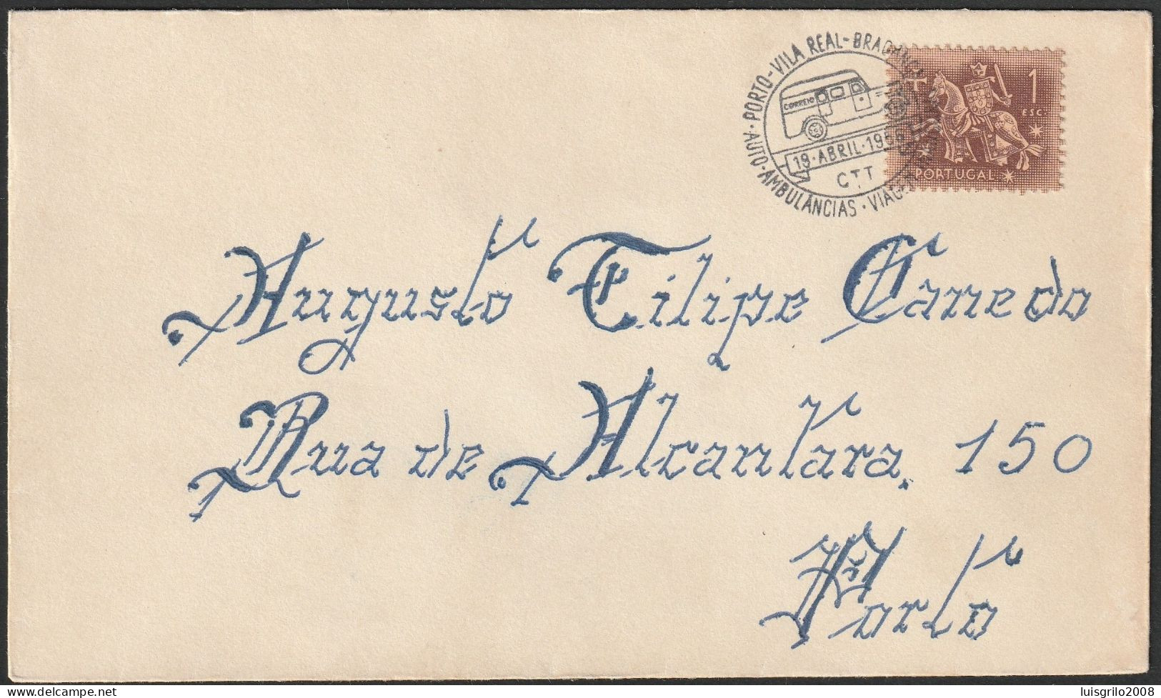 Marcofilia - AUTO-AMBULÂNCIA - PORTO-VILA REAL-BRAGANÇA -|- Cover - 1966 - Marcophilie