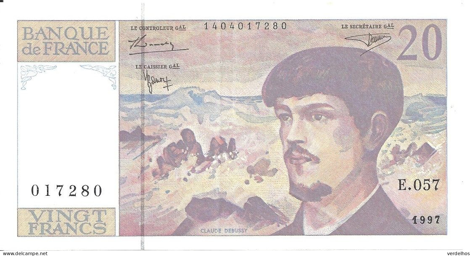 FRANCE 20 FRANCS 1997 XF+ P 151 I - 20 F 1980-1997 ''Debussy''