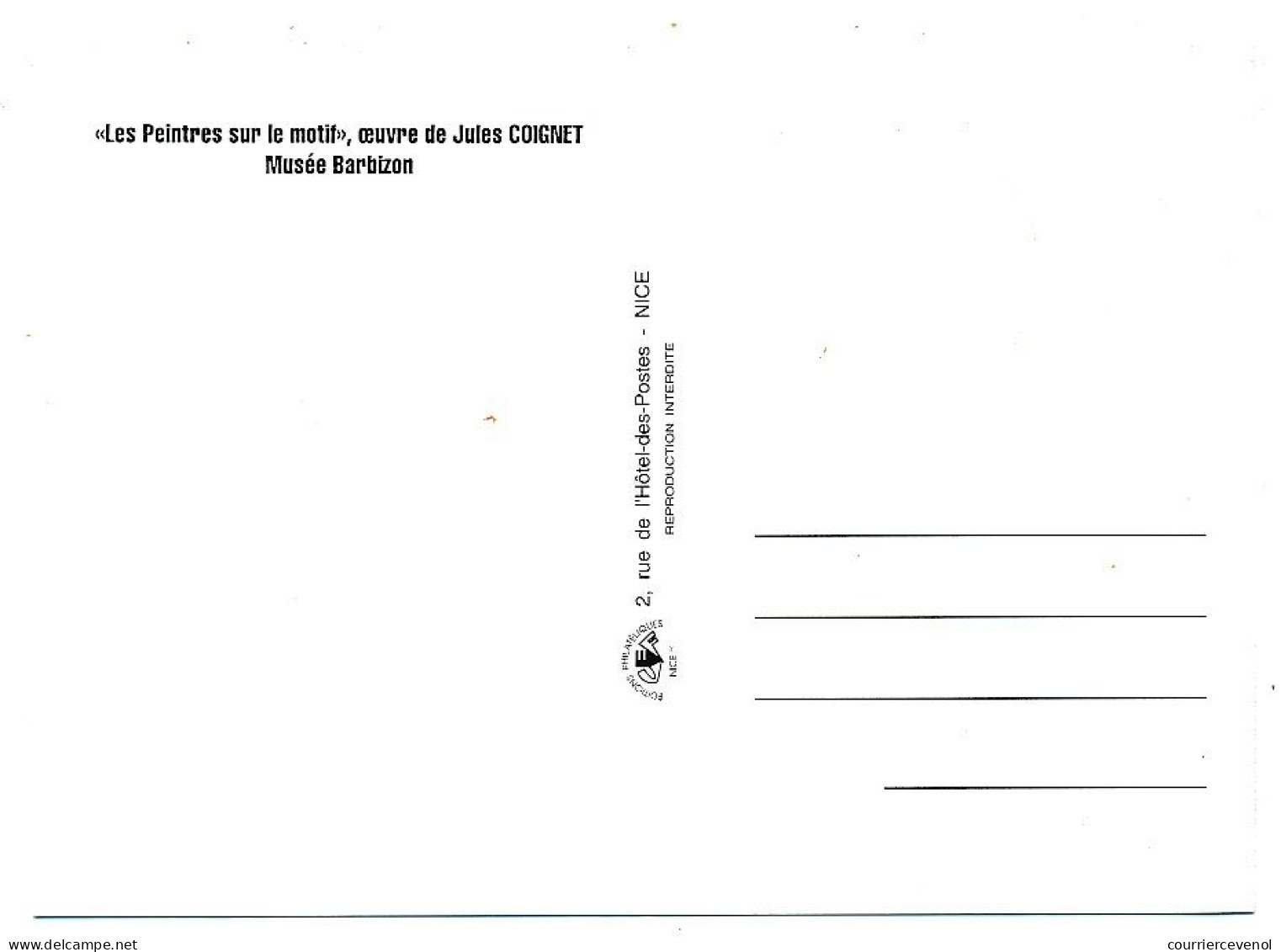 FRANCE - Carte Maximum - 4,40 Barbizon - 77 Barbizon 30/9/1995 - 1990-1999