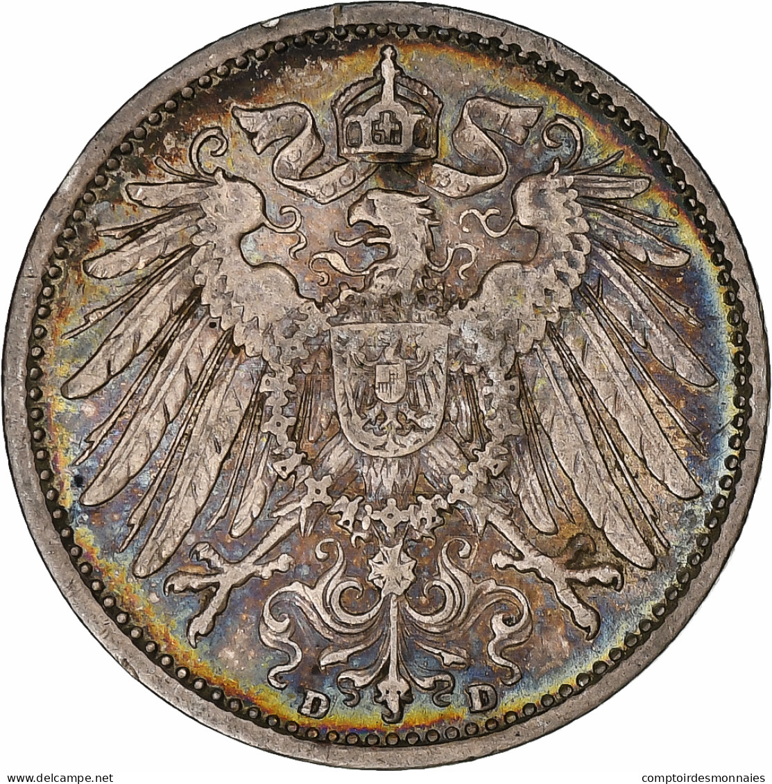 Empire Allemand, Wilhelm II, Mark, 1902, Munich, Argent, TTB+, KM:14 - 1 Mark