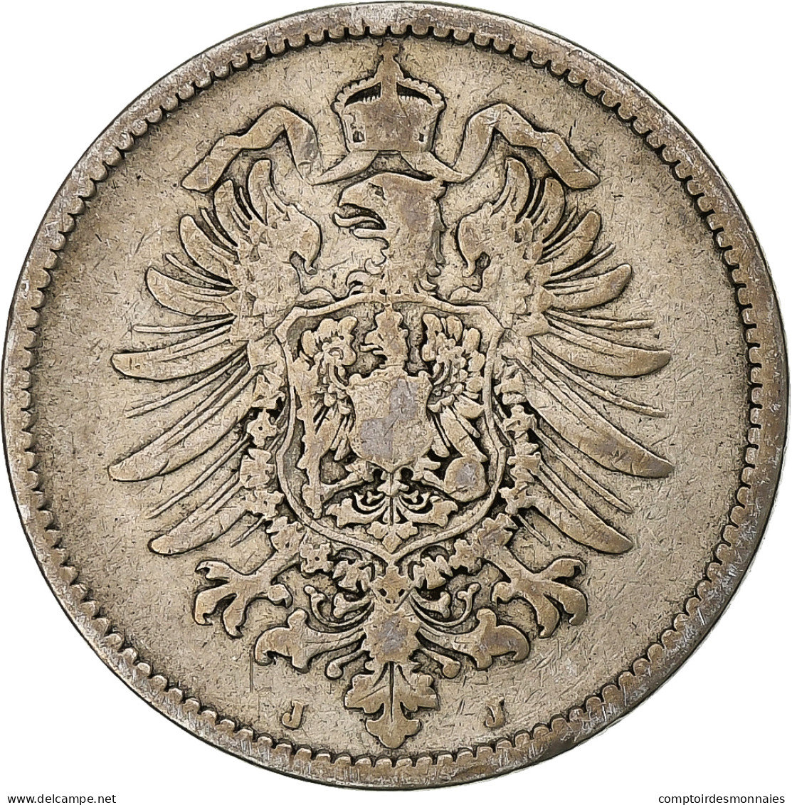 Empire Allemand, Wilhelm I, Mark, 1878, Hambourg, Argent, TB, KM:7 - 1 Mark