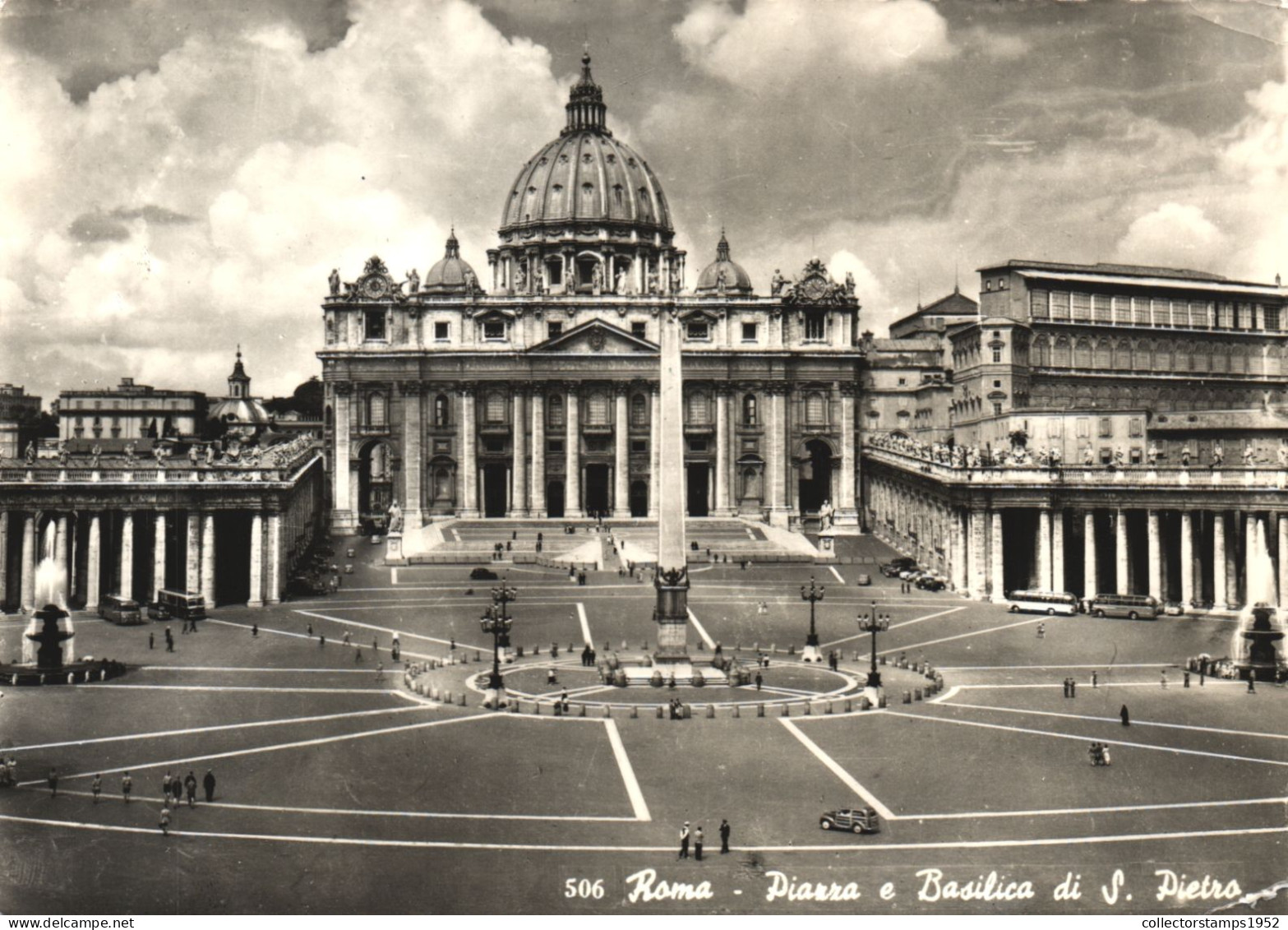 ROME, ST. PETER'S BASILICA, ARCHITECTURE, MONUMENT, FOUNTAIN, BUS, ITALY, POSTCARD - San Pietro