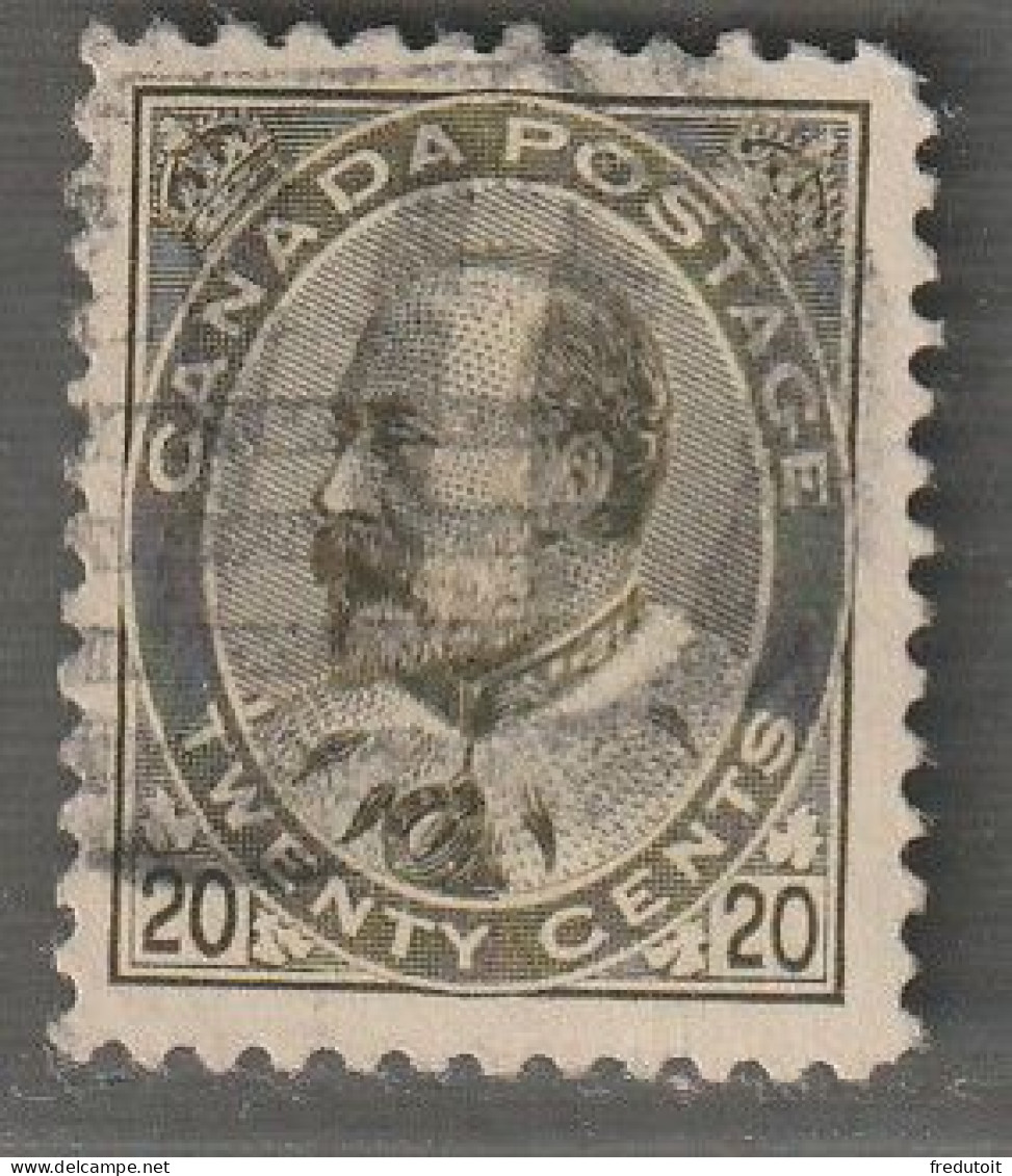 CANADA - N°83 Obl (1903-09)  Edouard VII : 20c Olive - Gebraucht