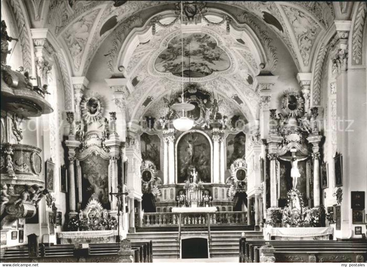 41764336 Erding Wallfahrtskirche Heilig Blut Altar Kanzel Fresken Erding - Erding