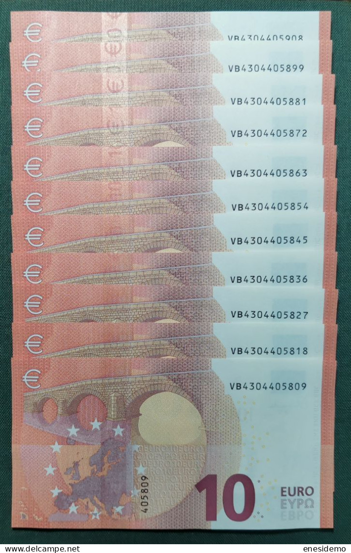 10 EURO SPAIN 2014 LAGARDE V011I6 VB LAST POSITION SC FDS UNC.  PERFECT - 10 Euro