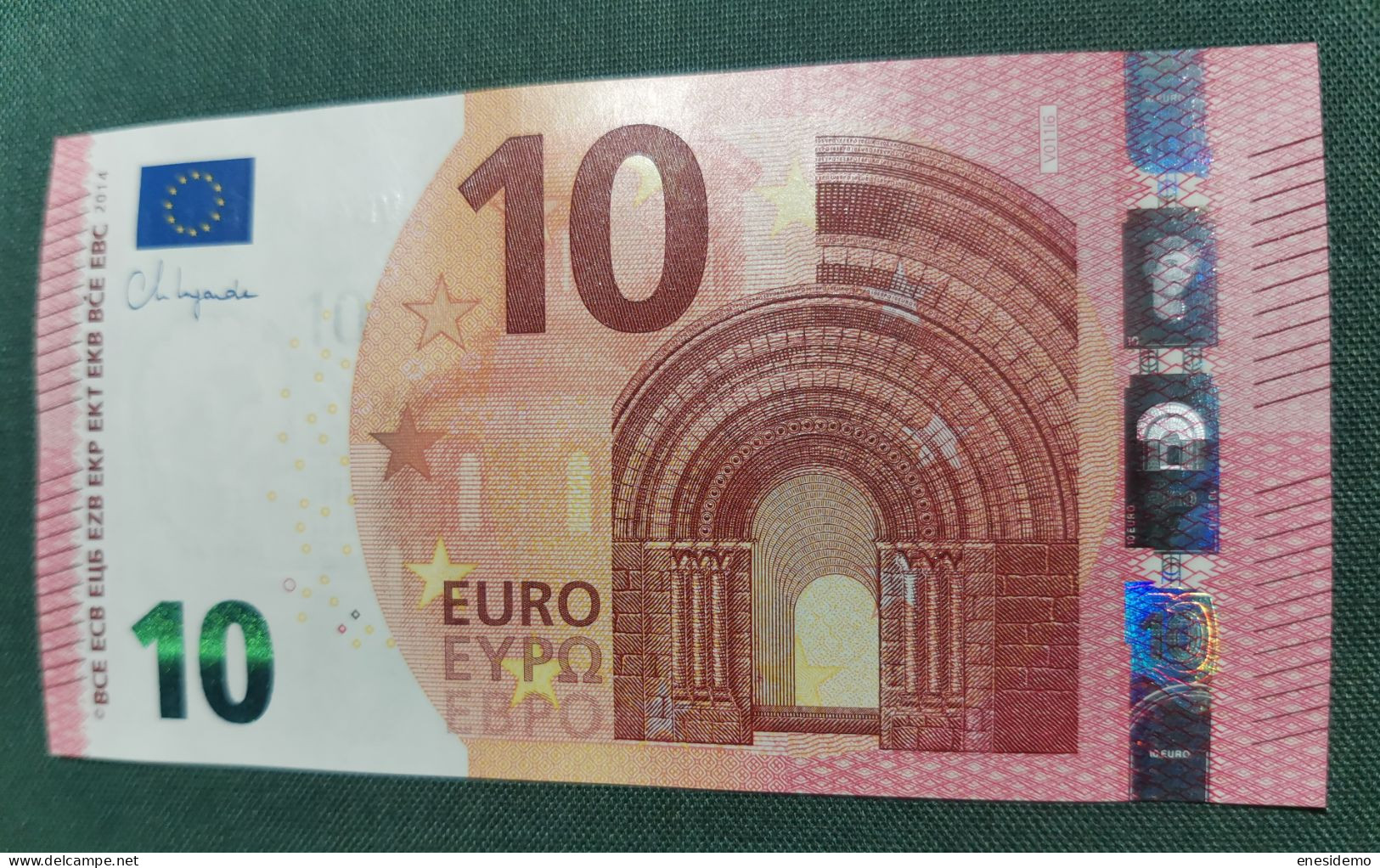 10 EURO SPAIN 2014 LAGARDE V011I6 VB LAST POSITION SC FDS UNC.  PERFECT - 10 Euro