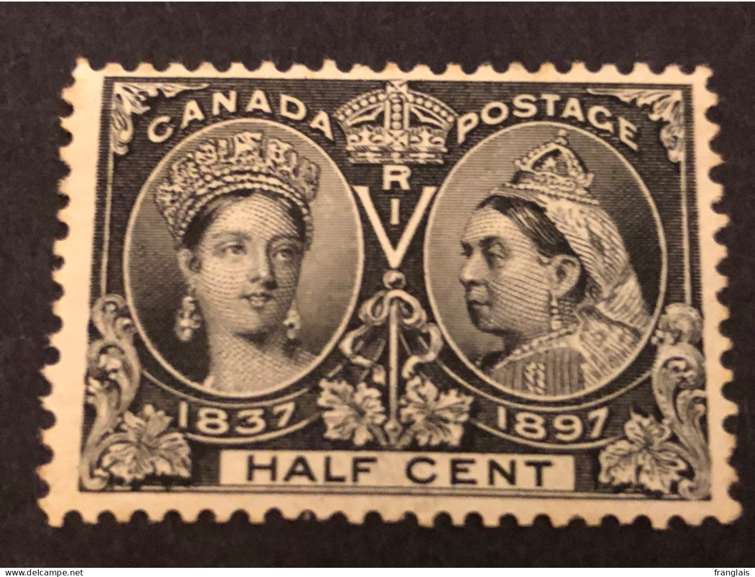 Sc50 SG 121 Jubilee Issue Of 1897 1/2 Cent Black MNH** CV £75 - Unused Stamps