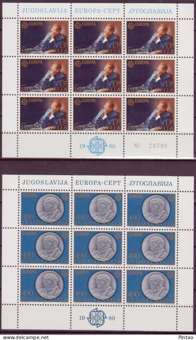 CEPT1219-  JUGOSLÁVIA 1980 - MNH (EUROPA CEPT - 2FM) - 1980