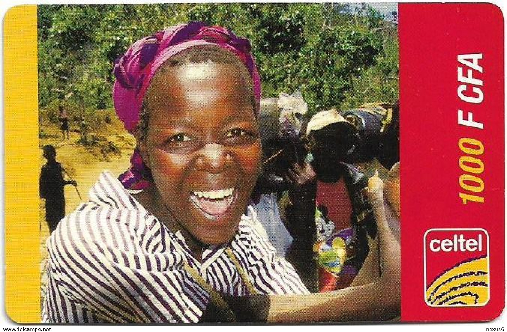 Burkina Faso - Celtel - Smiling Young Girl, Exp.03.2006, GSM Refill 1.000FCFA, Used - Burkina Faso