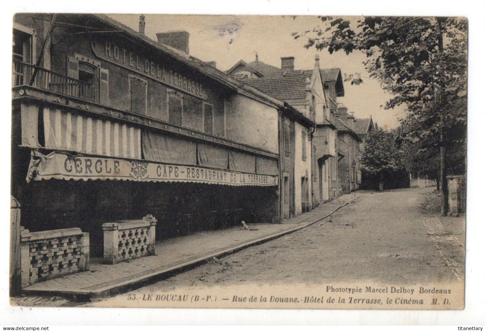 LE BOUCAU - 64 - Rue De La Douane - Hôtel De La Terrasse - Le Cinéma - Achat Immédiat - Boucau