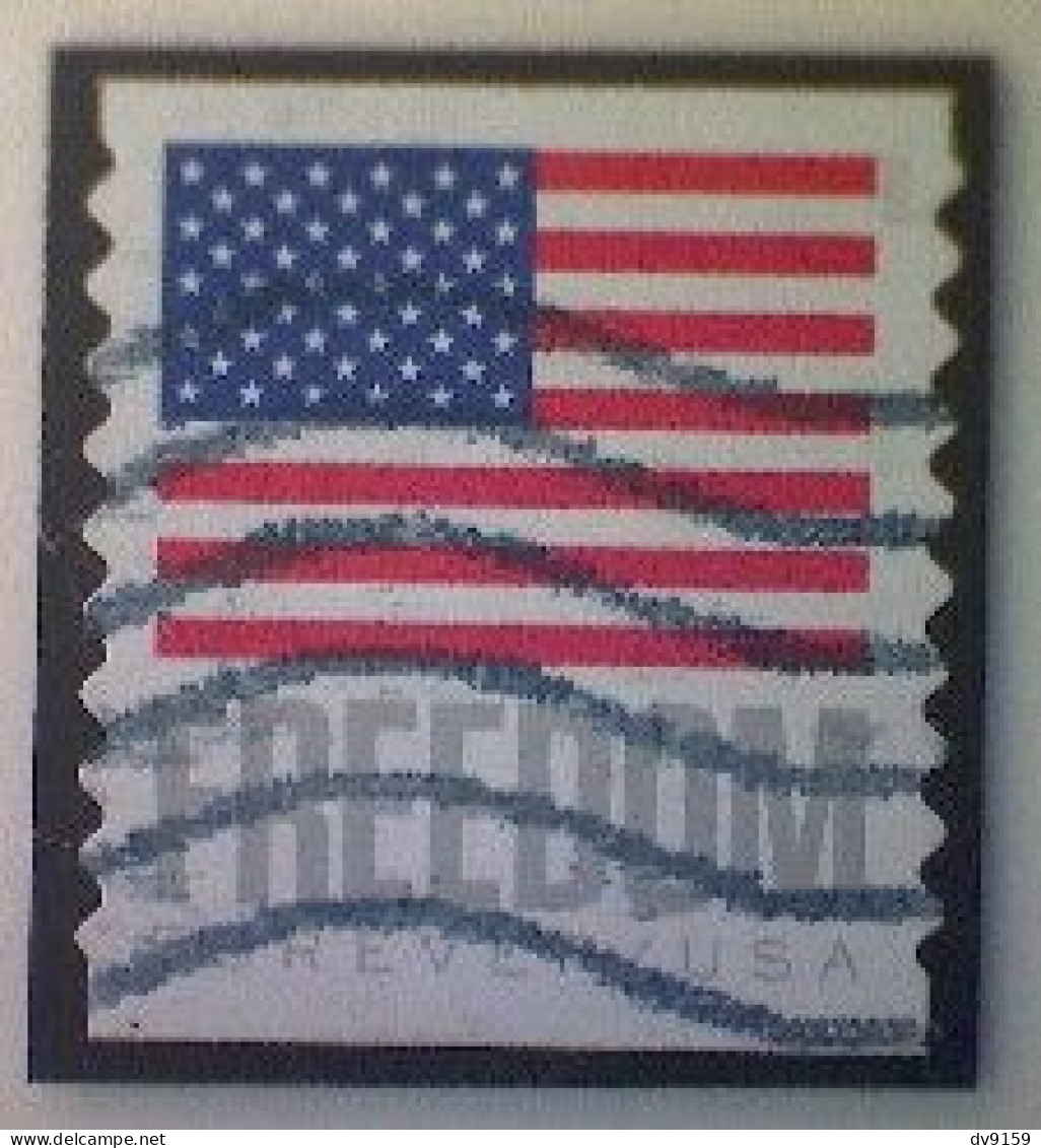 United States, Scott #5788, Used(o) Coil, 2023, Flag Definitive: Freedom Flag, (63¢) Forever - Used Stamps