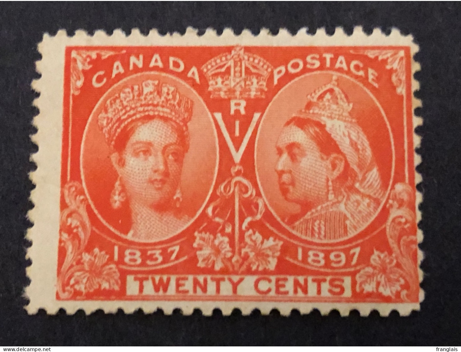 Sc 59. SG 133. 1897 Jubilee Issue. 20c Red MNH** CV £140 - Unused Stamps