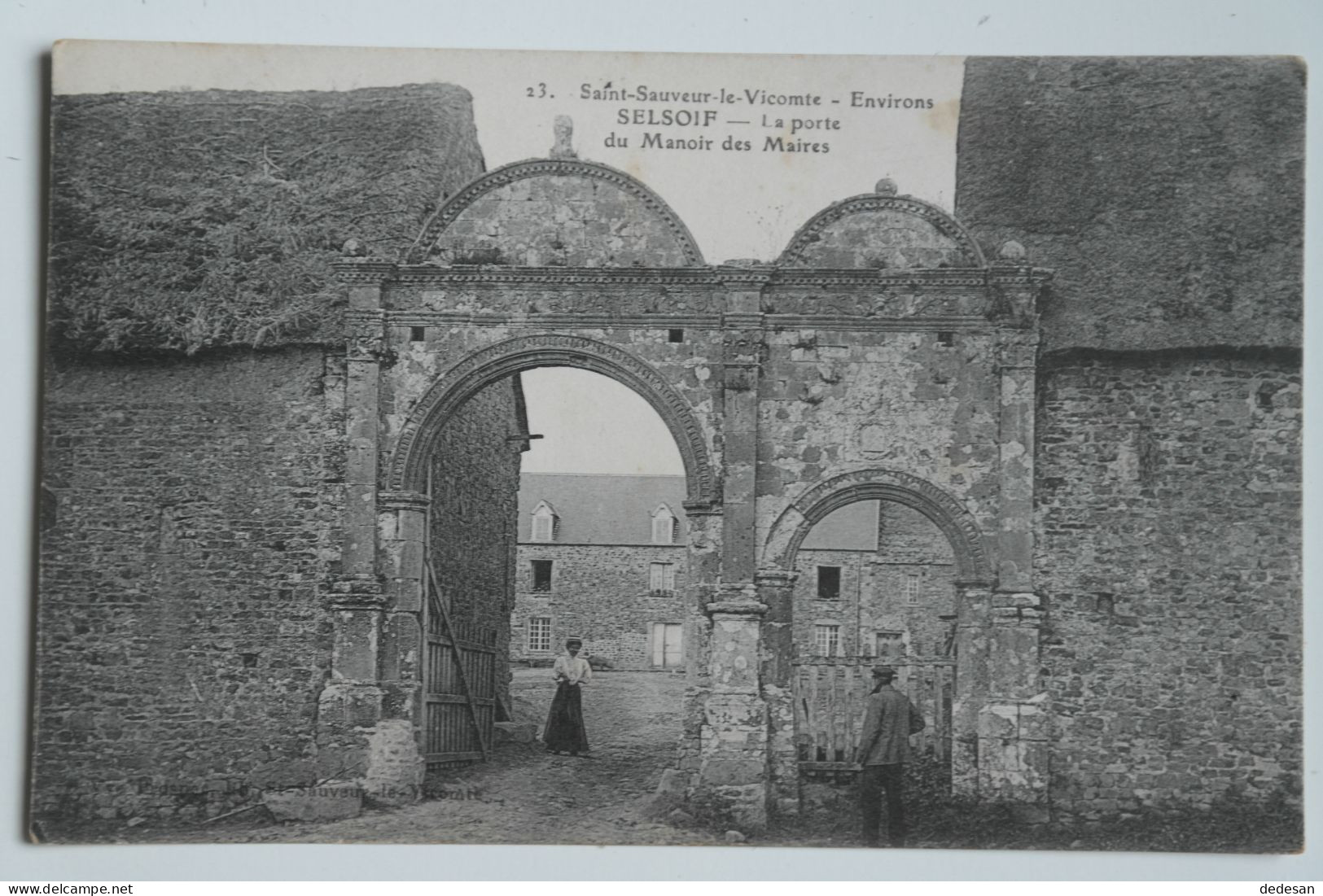 CPA 1914 Saint Sauveur Le Vicomte Environs SELSOIF La Porte Du Manoir Des Maires - NOV60 - Saint Sauveur Le Vicomte