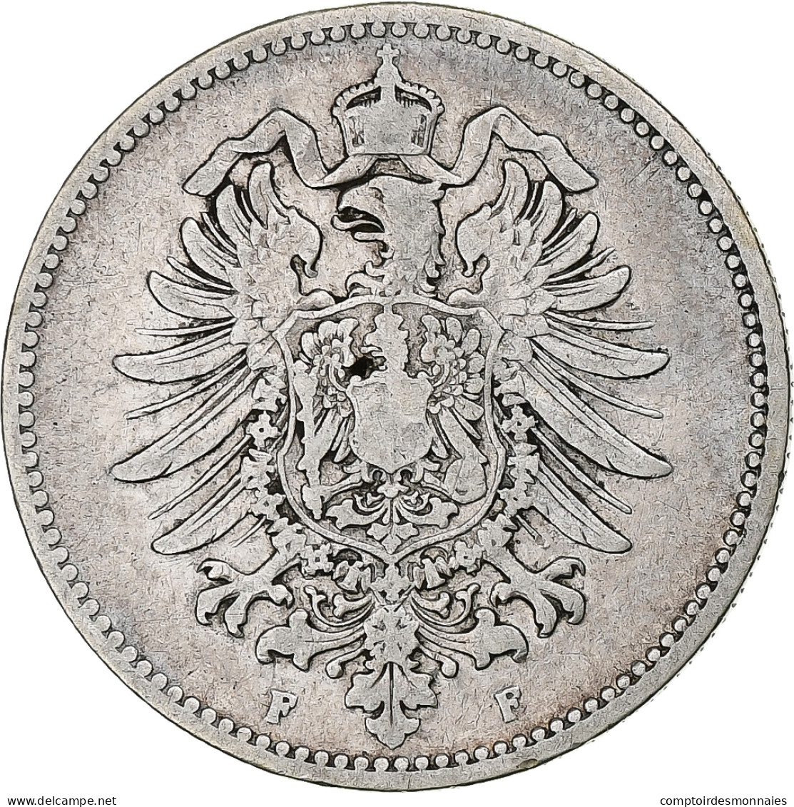 Empire Allemand, Wilhelm I, Mark, 1876, Stuttgart, Argent, TB+, KM:7 - 1 Mark