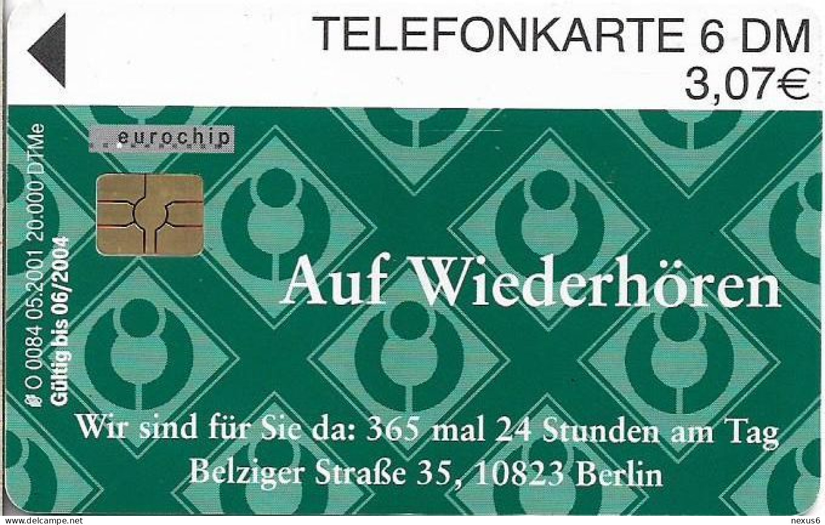 Germany - Auf Wiederhören, Ahorn-Grieneisen - O 0084 - 05.2001, 6DM, 20.000ex, Used - O-Series: Kundenserie Vom Sammlerservice Ausgeschlossen