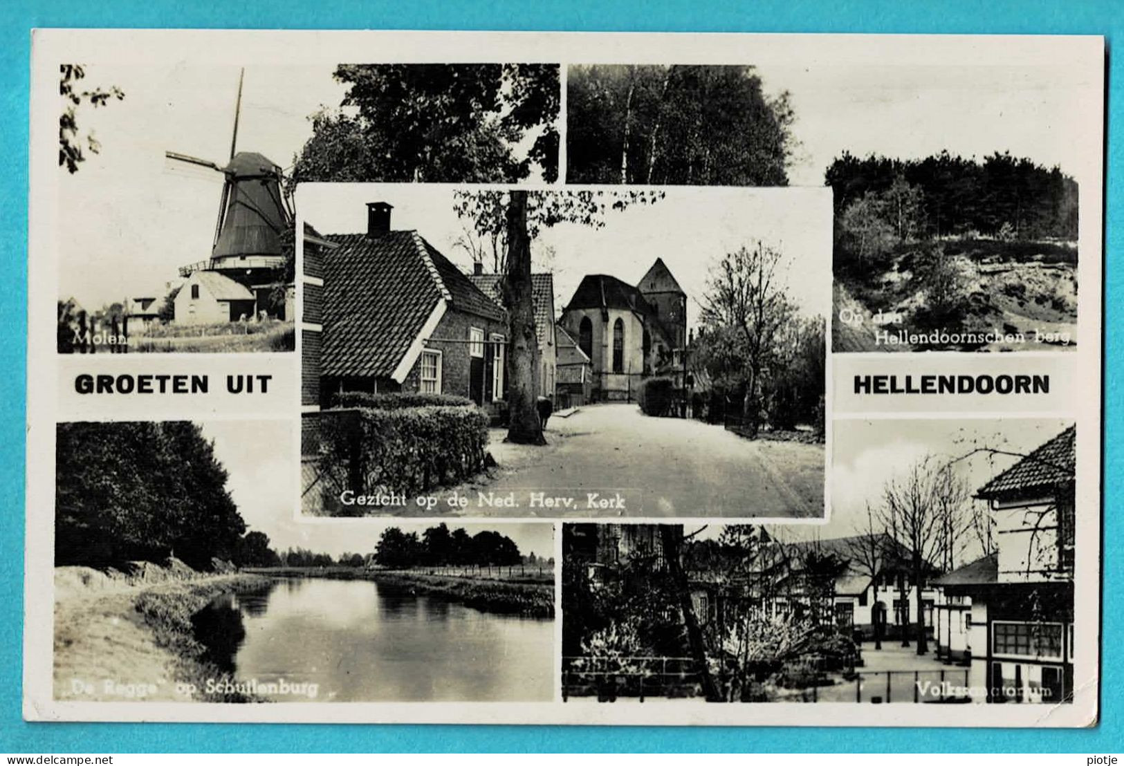 * Hellendoorn (Overijssel - Nederland) * (Uitg J. Lemmers) Groeten Uit Hellendoorn, Bonjour De, Carte Photo, Moulin - Hellendoorn